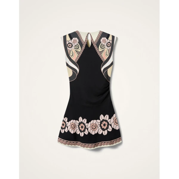 La DoubleJ Lela Mini Dress in Ambrosia Placée Black, view 6