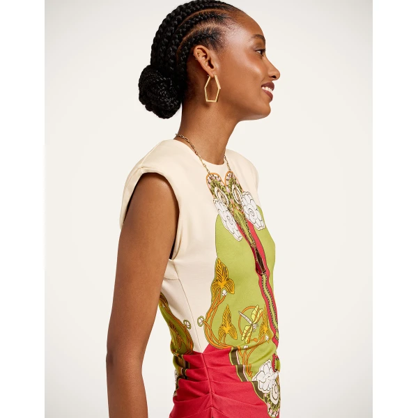 La DoubleJ Lela Mini Dress in Ambrosia Placée Green, view 5