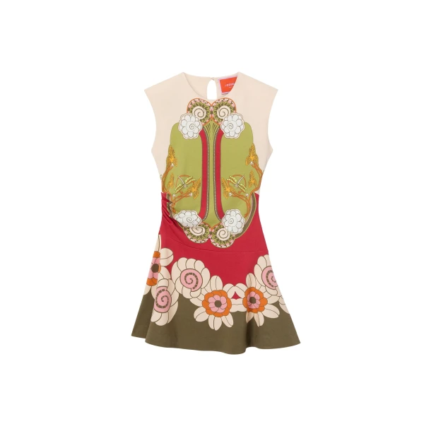 La DoubleJ Lela Mini Dress in Ambrosia Placée Green