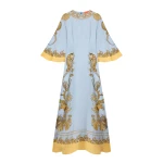 La DoubleJ Long Sorella Dress in Oceania Placée Light Blue
