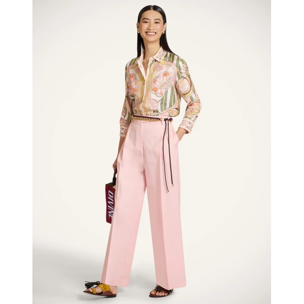 La DoubleJ Loose Pants in Solid Pink, view 2