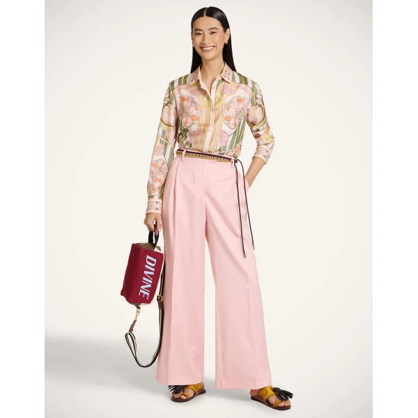 La DoubleJ Loose Pants in Solid Pink, view 4