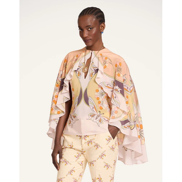 La DoubleJ Magic Top in Florette Placée Pale Pink, view 4