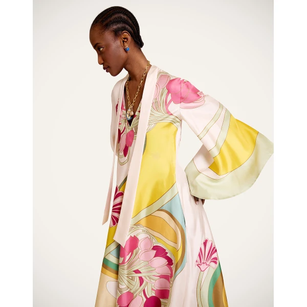 La DoubleJ Magnifico Dress in Tulip Placée Green, view 5
