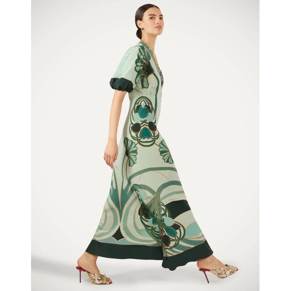 La DoubleJ Marlene Dress in Blooming Tulip Placée Mint, view 4