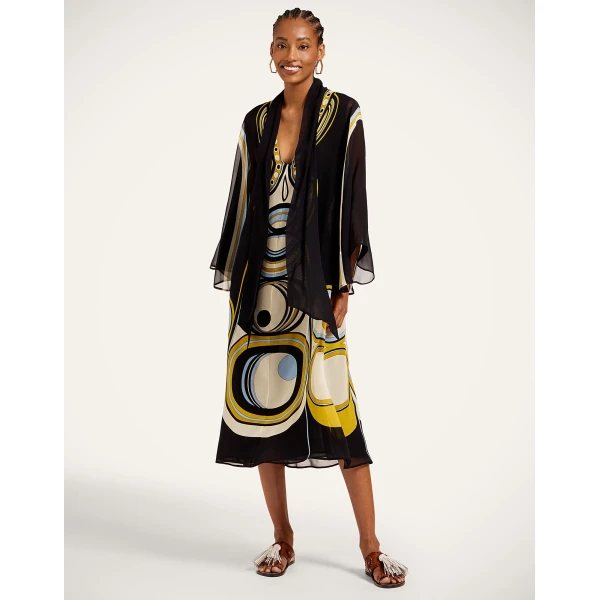 La DoubleJ Midi Magnifico Dress in Sanctuary Placée Black, view 2