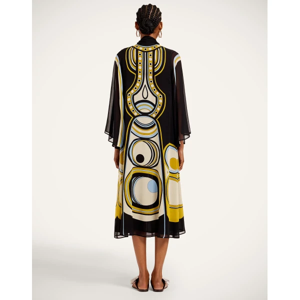 La DoubleJ Midi Magnifico Dress in Sanctuary Placée Black, view 3