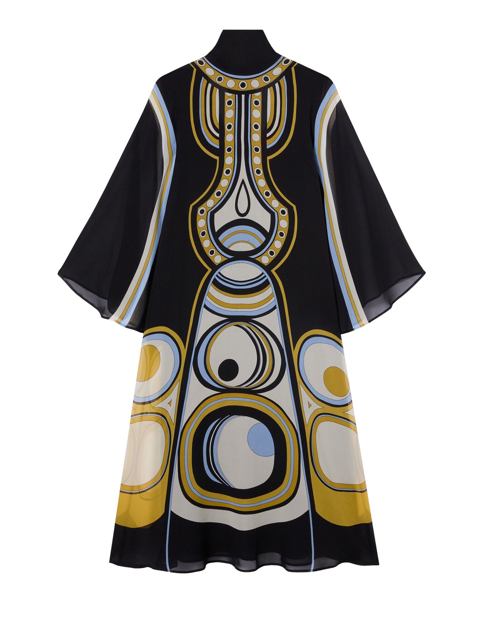 La DoubleJ Midi Magnifico Dress in Sanctuary Placée Black - Dresses - Milanese Maximalist Fashion at Luxury Shoes 