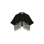 La DoubleJ Mini Foulard Shirt in Eclipse Solid Black