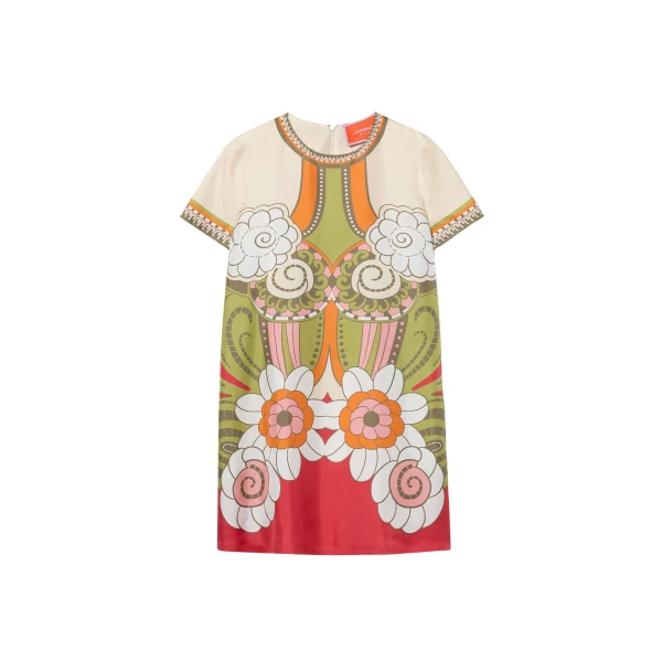 La DoubleJ Mini Swing Dress in Ambrosia Placée Green