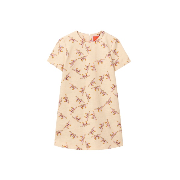 La DoubleJ Mini Swing Dress in Farfalla Buttercream - Dresses - Milanese Maximalist Fashion at Luxury Shoes 