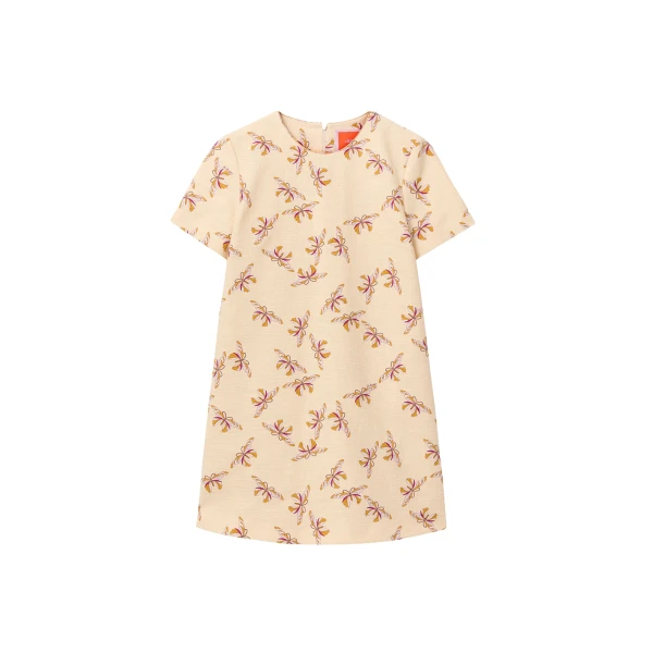La DoubleJ Mini Swing Dress in Farfalla Buttercream