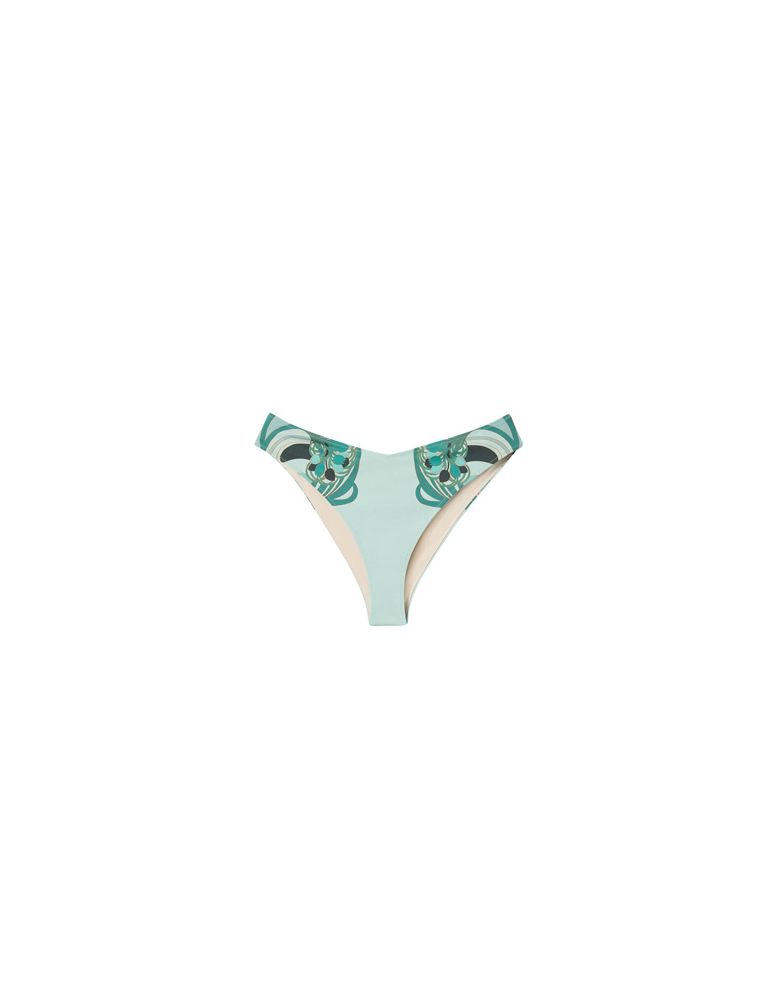 La DoubleJ Mirage Bottom in Blooming Tulip Placée Mint - Beachwear - Milanese Maximalist Fashion at Luxury Shoes 