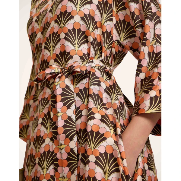 La DoubleJ Muumuu Dress Round Neck in Florette Fan Brown, view 4