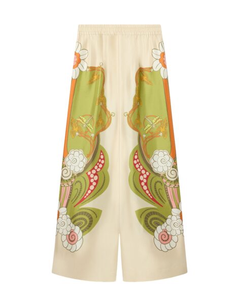 La DoubleJ Palazzo Pants in Ambrosia Placée Ivory - Pants - Milanese Maximalist Fashion at Luxury Shoes 