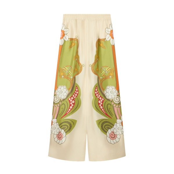 La DoubleJ Palazzo Pants in Ambrosia Placée Ivory - Pants - Milanese Maximalist Fashion at Luxury Shoes 