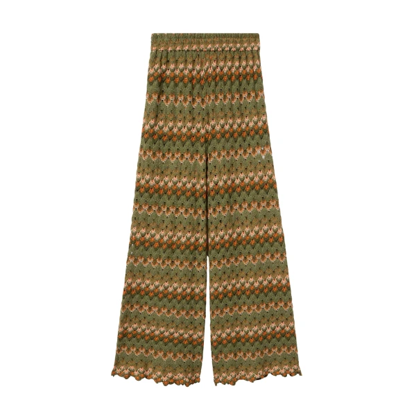 La DoubleJ Palazzo Pants in Multicolor Green & Orange
