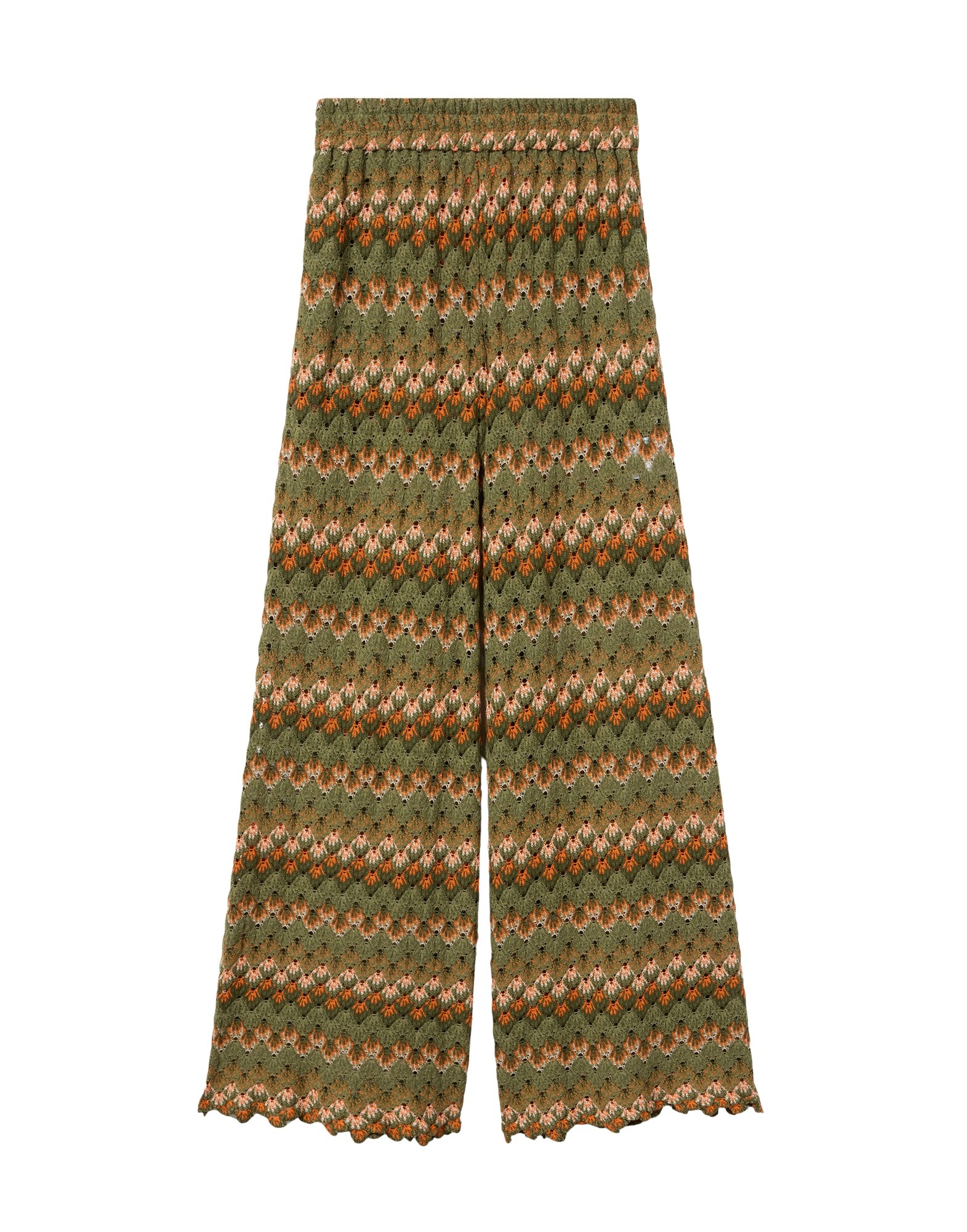 La DoubleJ Palazzo Pants in Multicolor Green & Orange