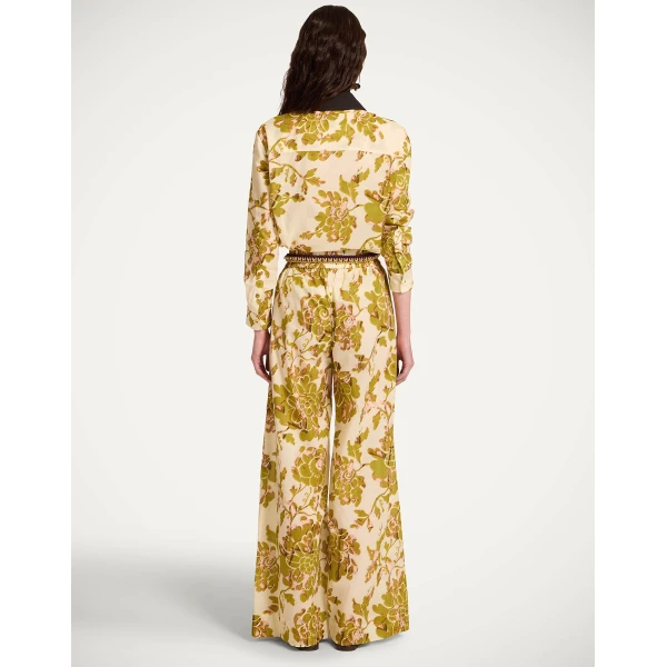La DoubleJ Palazzo Pants in Oasis Green, view 3