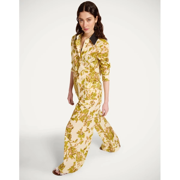 La DoubleJ Palazzo Pants in Oasis Green, view 4