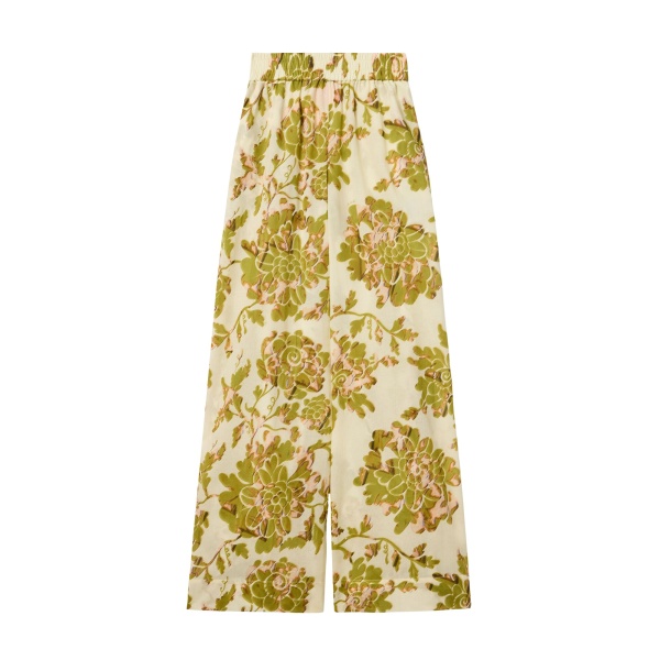 La DoubleJ Palazzo Pants in Oasis Green - Pants - Milanese Maximalist Fashion at Luxury Shoes 
