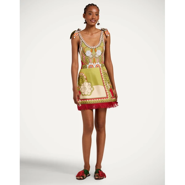 La DoubleJ Pammy Reversible Suit in Ambrosia Placée Green, view 6