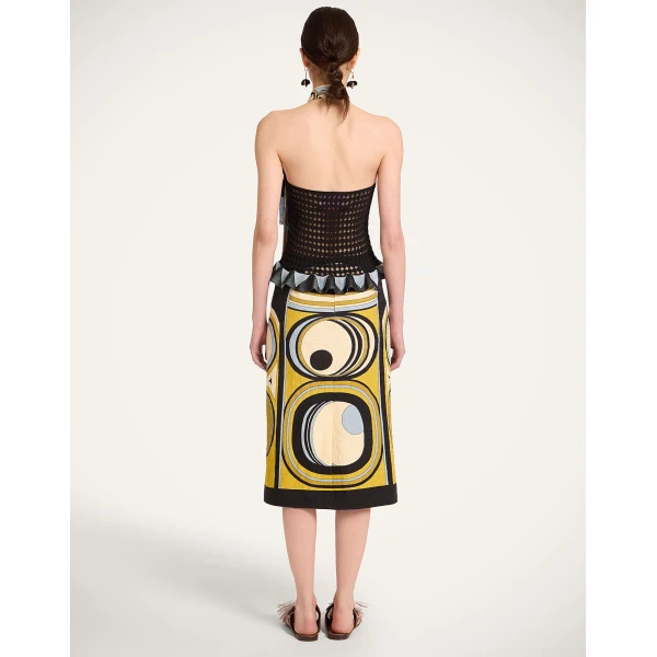 La DoubleJ Pencil Skirt in Sanctuary Placée Gold, view 3