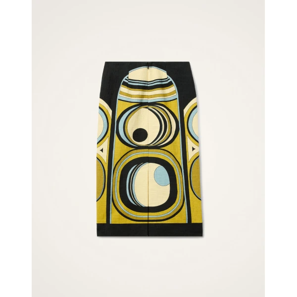 La DoubleJ Pencil Skirt in Sanctuary Placée Gold, view 5