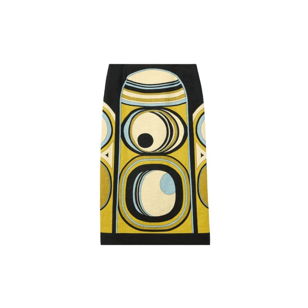 La DoubleJ Pencil Skirt in Sanctuary Placée Gold - Skirts - Milanese Maximalist Fashion at Luxury Shoes 