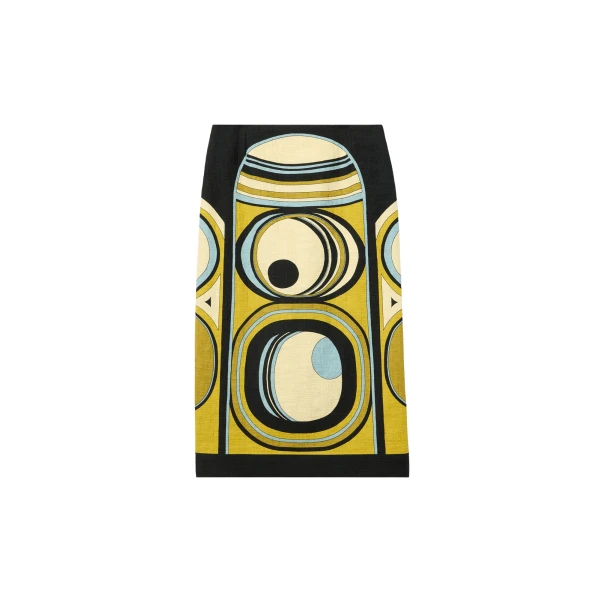 La DoubleJ Pencil Skirt in Sanctuary Placée Gold