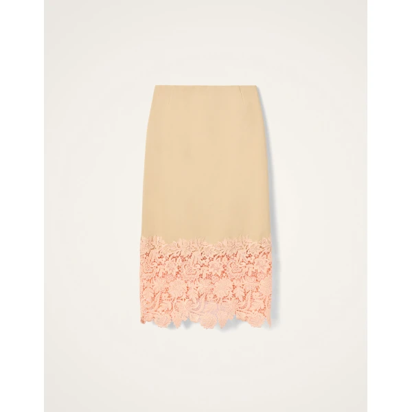 La DoubleJ Pencil Skirt in Solid Light Beige