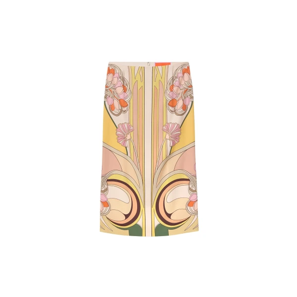 La DoubleJ Pencil Skirt in Tulip Placée Pale Pink