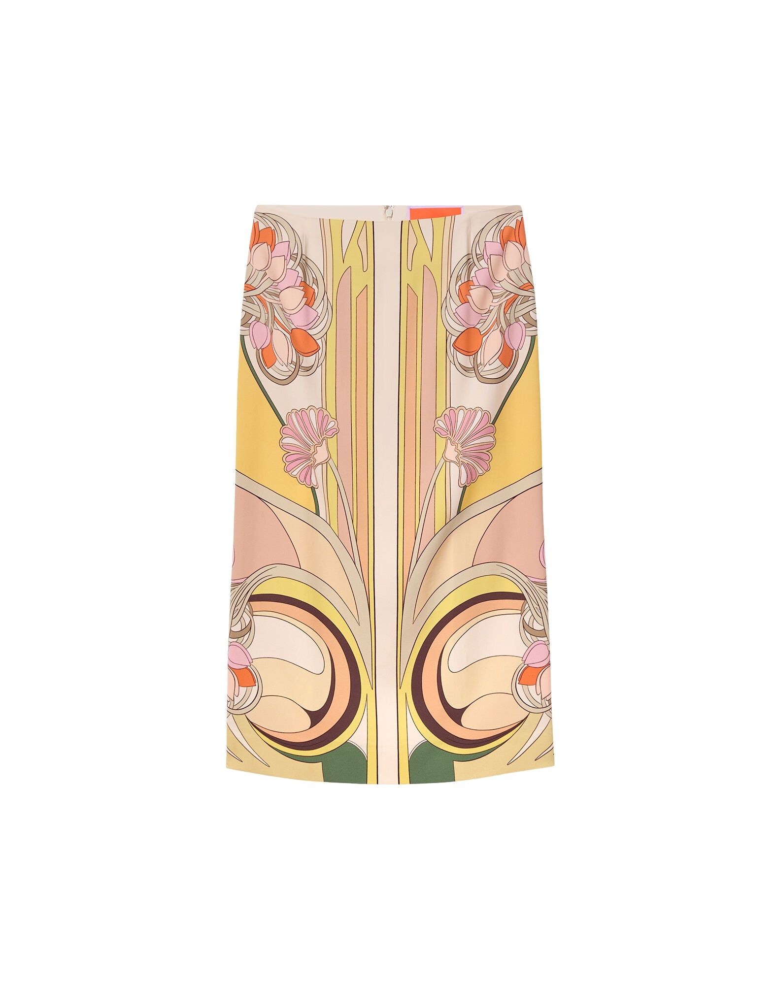 La DoubleJ Pencil Skirt in Tulip Placée Pale Pink - Skirts - Milanese Maximalist Fashion at Luxury Shoes 