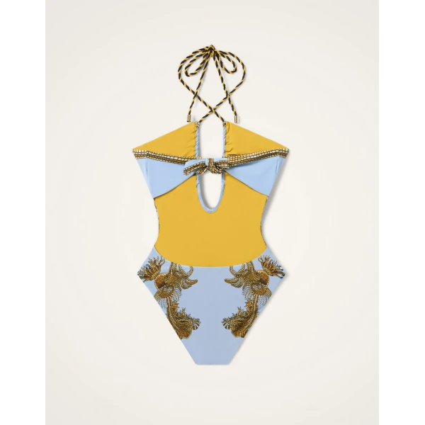 La DoubleJ Portal Suit in Oceania Placée Light Blue, view 6