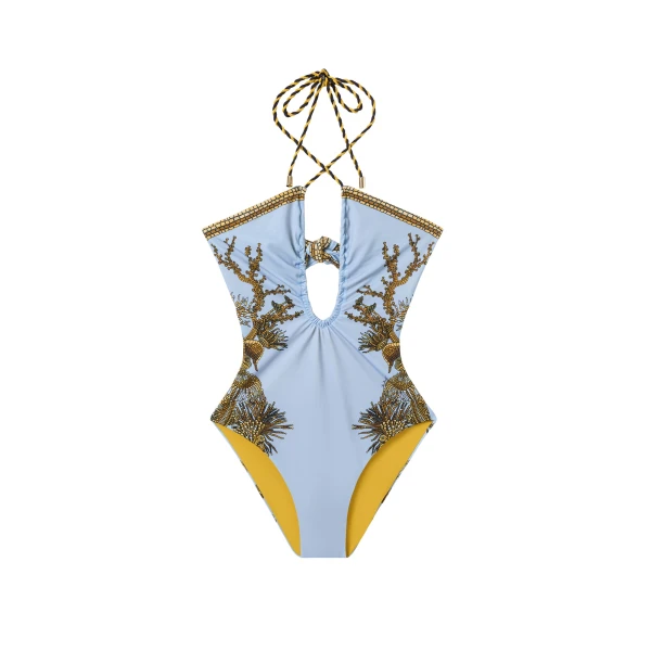 La DoubleJ Portal Suit in Oceania Placée Light Blue