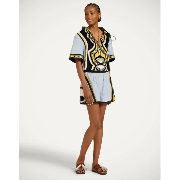 La DoubleJ Portal Tee in Sanctuary Placée Light Blue Top, view 4