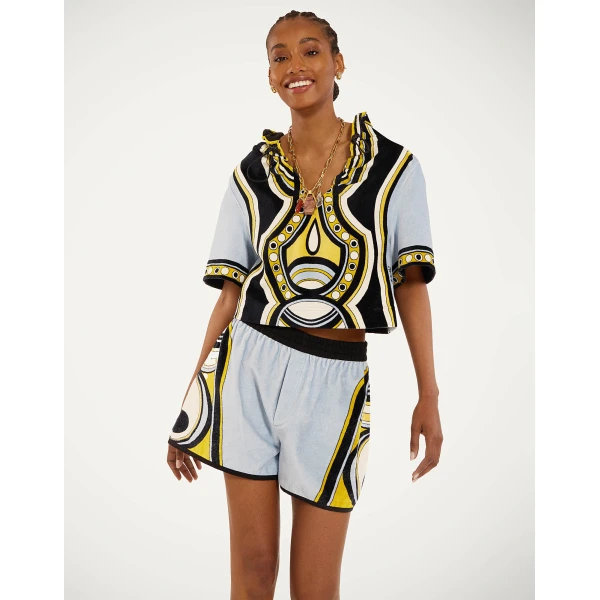 La DoubleJ Portal Tee in Sanctuary Placée Light Blue Top, view 5