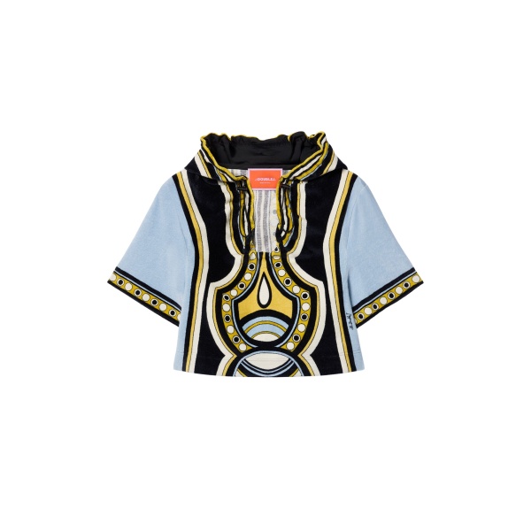 La DoubleJ Portal Tee in Sanctuary Placée Light Blue - Tops - Milanese Maximalist Fashion at Luxury Shoes 