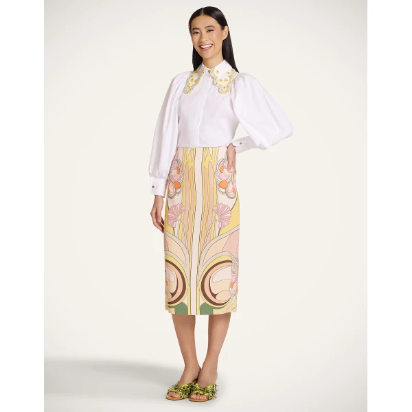 La DoubleJ Pouf Shirt in Solid White, view 6