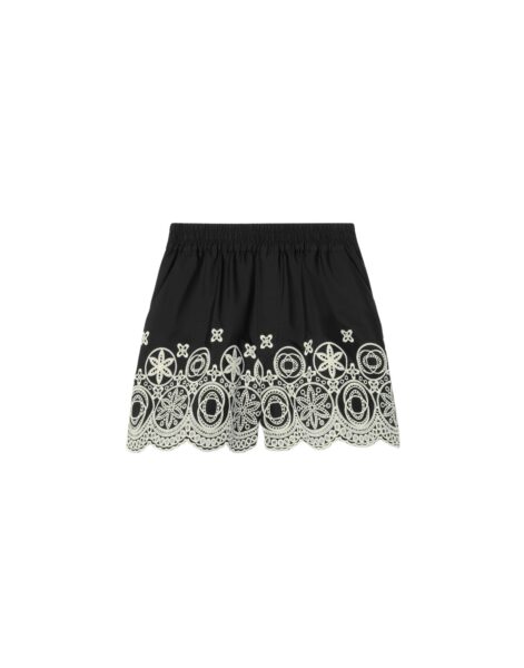 La DoubleJ Pull-Up Shorts in Eclipse Solid Black - Shorts - Milanese Maximalist Fashion at Luxury Shoes 