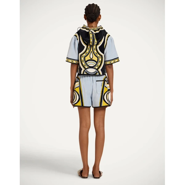 La DoubleJ Pull-Up Shorts in Sanctuary Placée Light Blue, view 3