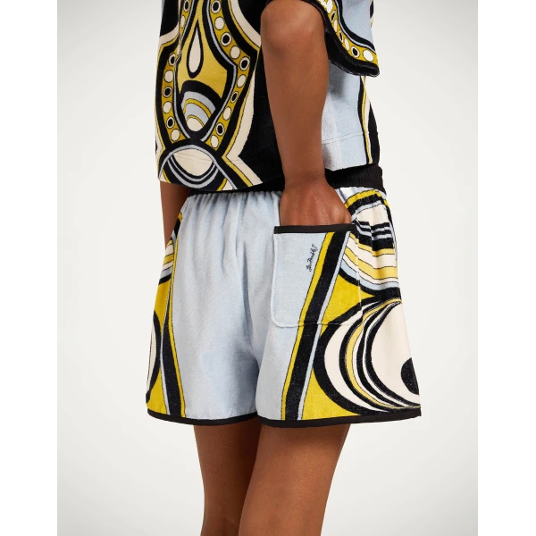 La DoubleJ Pull-Up Shorts in Sanctuary Placée Light Blue, view 4