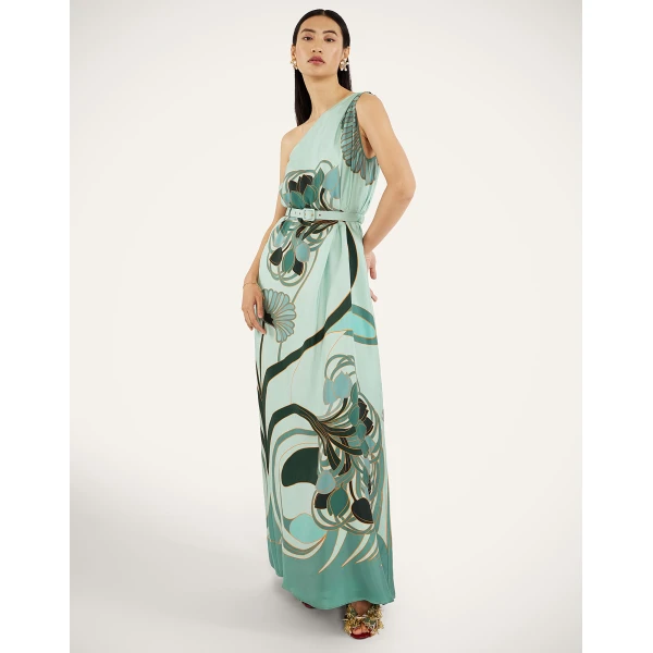 La DoubleJ Roy Dress in Blooming Tulip Placée Mint, view 2