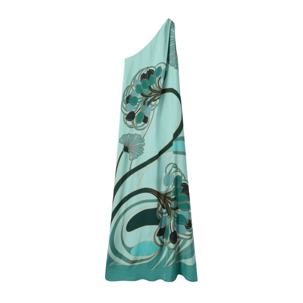 La DoubleJ Roy Dress in Blooming Tulip Placée Mint - Dresses - Milanese Maximalist Fashion at Luxury Shoes 