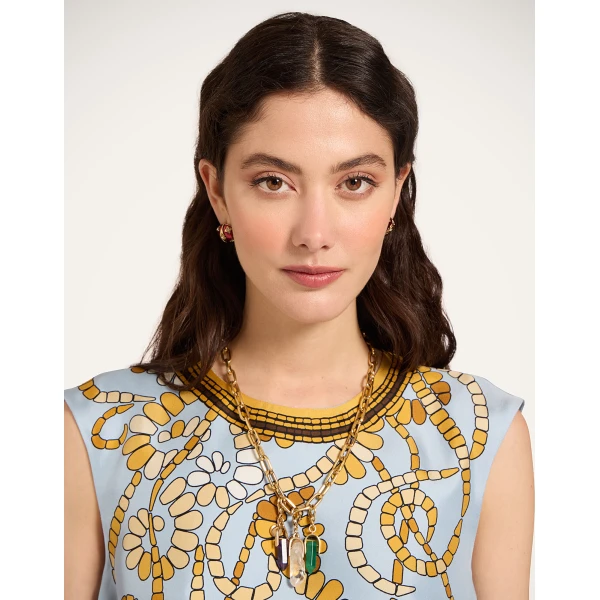 La DoubleJ San Carlo Top in Oceania Placée Light Blue, view 6