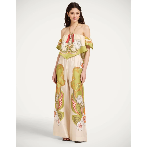 La DoubleJ Sand Dollar Top in Ambrosia Placée Green, view 5