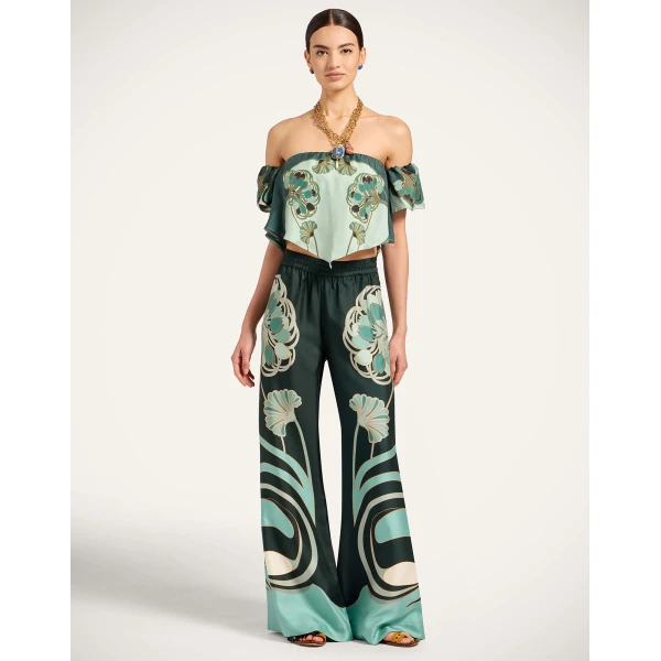 La DoubleJ Sand Dollar Top in Blooming Tulip Placée Mint, view 5