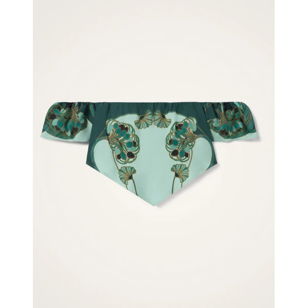 La DoubleJ Sand Dollar Top in Blooming Tulip Placée Mint, view 6