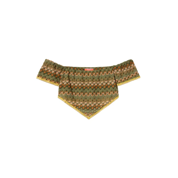 La DoubleJ Sand Dollar Top in Multicolor Green & Orange