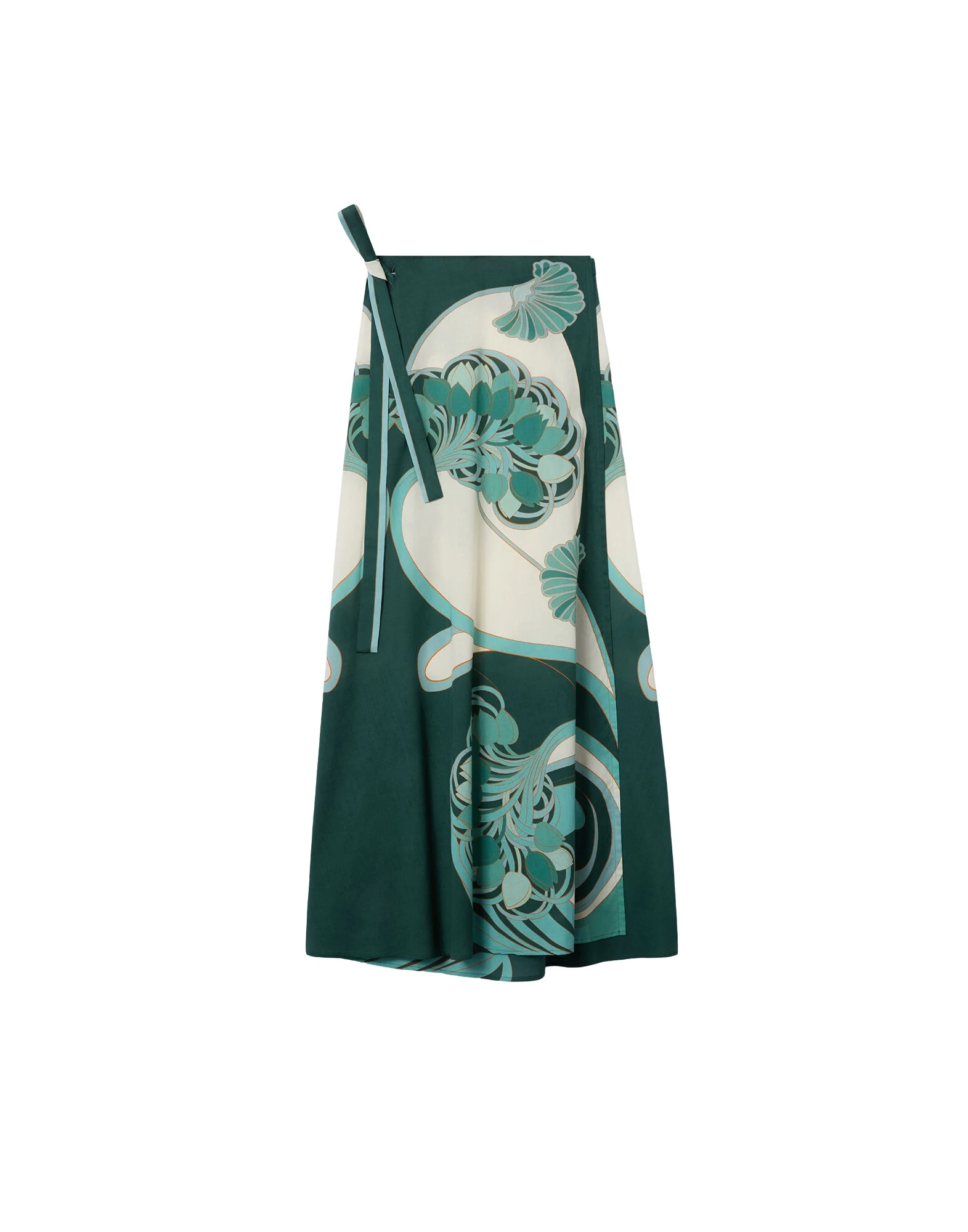 La DoubleJ Sarong Skirt in Blooming Tulip Placée Mint
